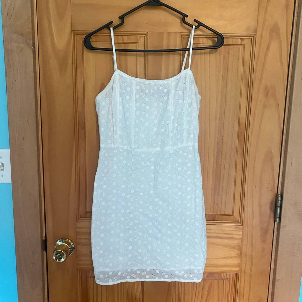 White mini dress